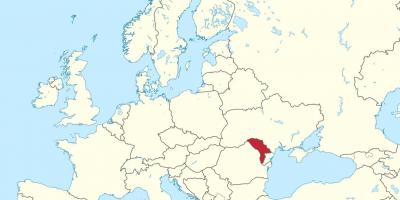 Mapa Moldavija evropi